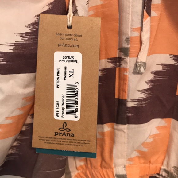NEW PRANA Franny Romper. XL - Picture 6 of 9